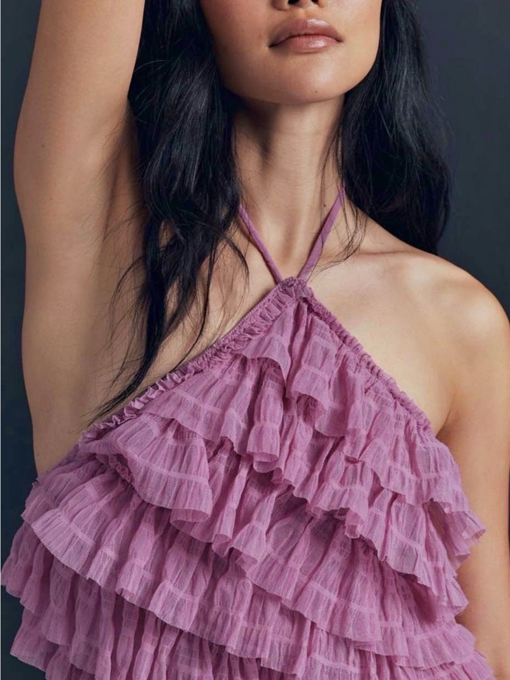 NWT Anthropologie Ruffled Halter Tank
